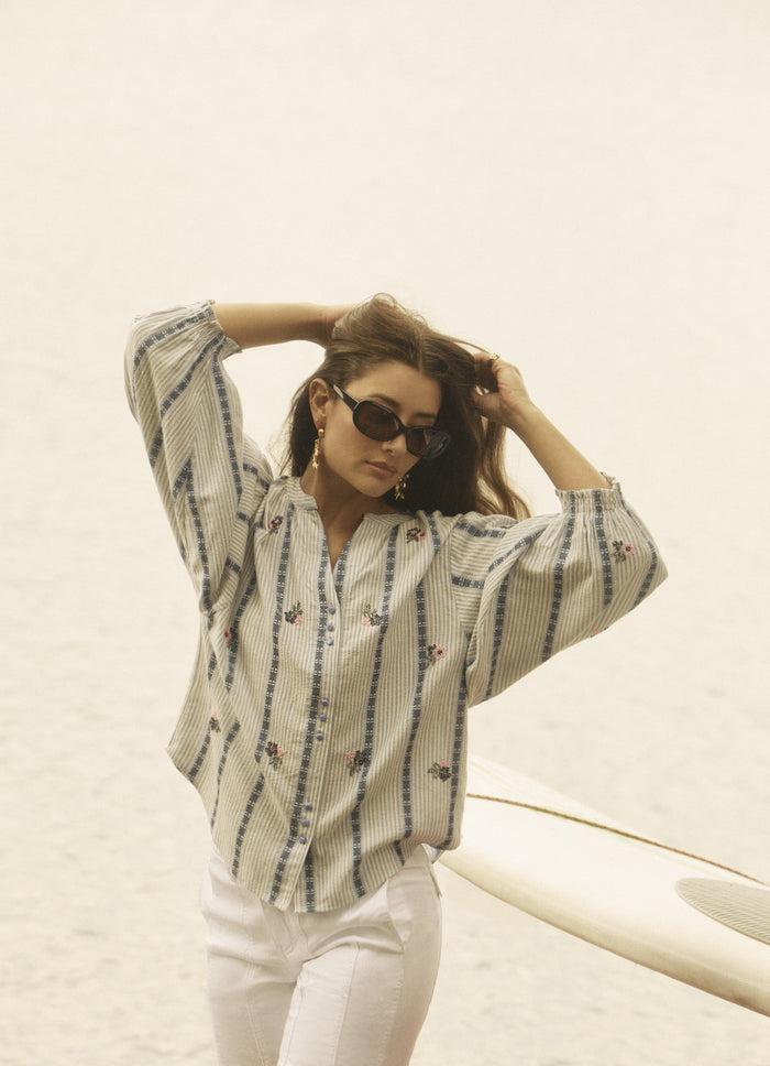 3/4 Sleeve Embellished Shirt