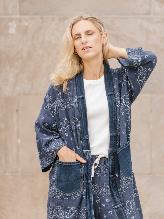 Bandana Long Cardigan