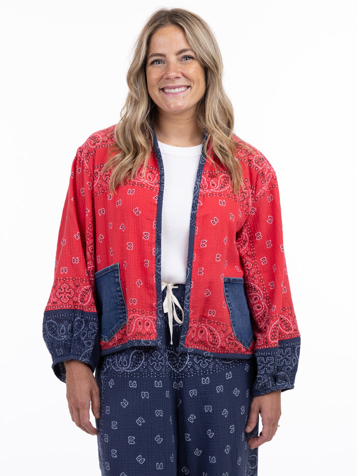 Bandana Mix Cardigan