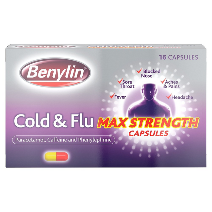 Benylin Cold & Flu Max Strength, 16 Capsules