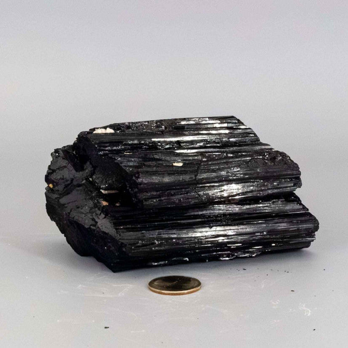 Black Tourmaline Crystal Raw Hunk Large Natural Stone