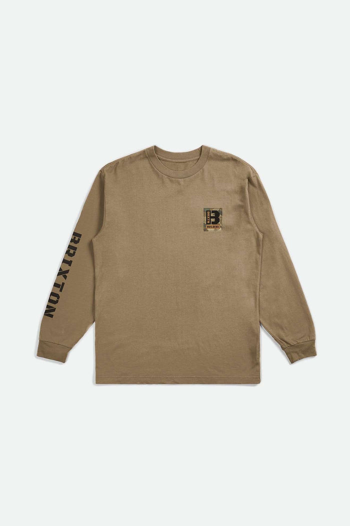 Brixton Men's Builders L/S Standard T-Shirt - Tiger's Eye | Main
