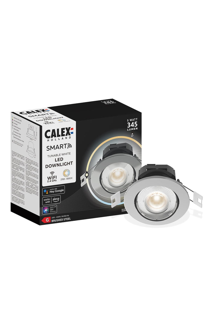 Calex Smart - Downlight - 4.9W - White - Dimmable - 3-Pack