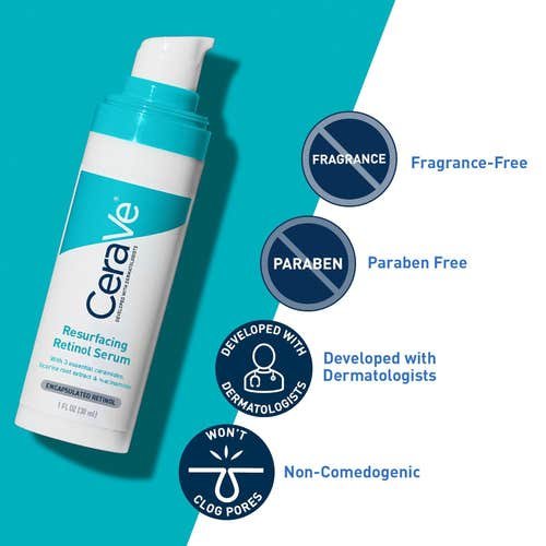 CeraVe Resurfacing Retinol Serum 30ml سيروم ريتينول لتجديد البشرة من سيرافي - Princess Cosmetics Qatar