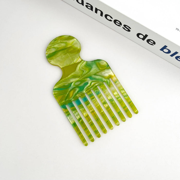 Classic Colored Acetate Comb: White