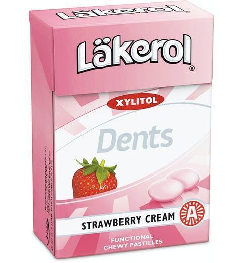 Cloetta Lakerol strawberry cream Pastilles 1 Box of 85g 3oz - Soposopo