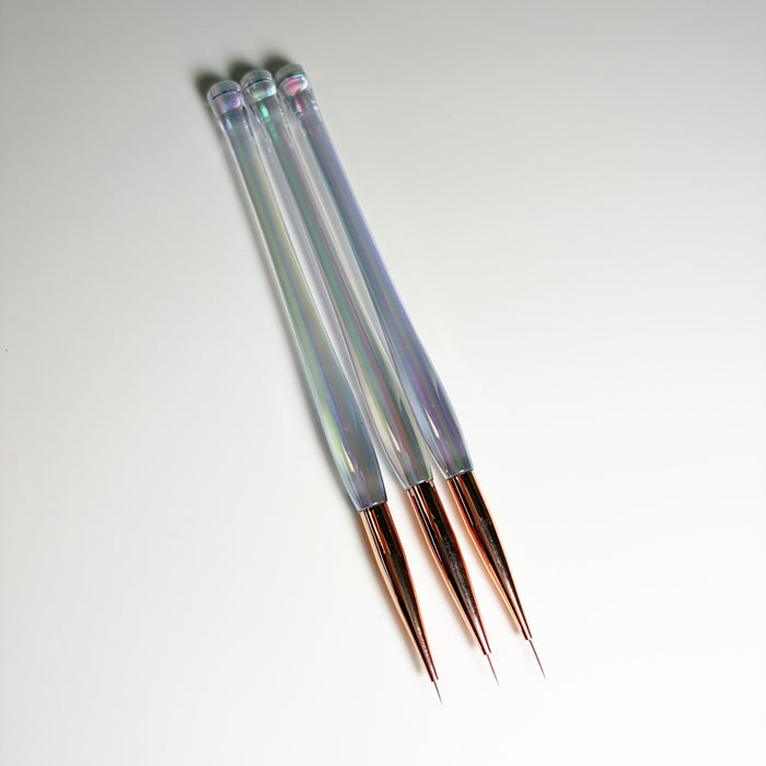 Detailer Brushes 3pk, Iridescent Handle | Lula Beauty