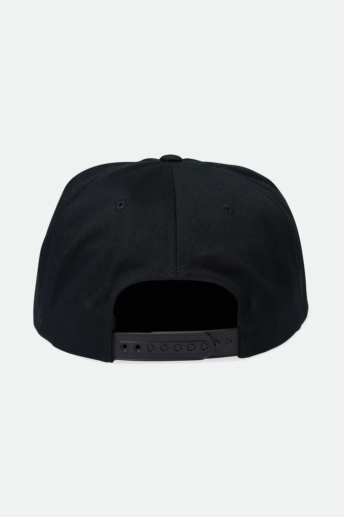 Unisex Grade Snapback in the color Black/Orange/White - Back Style View