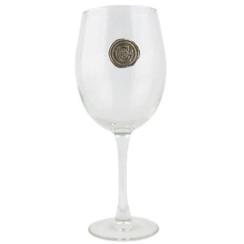 Initial Wine Glass with Stem