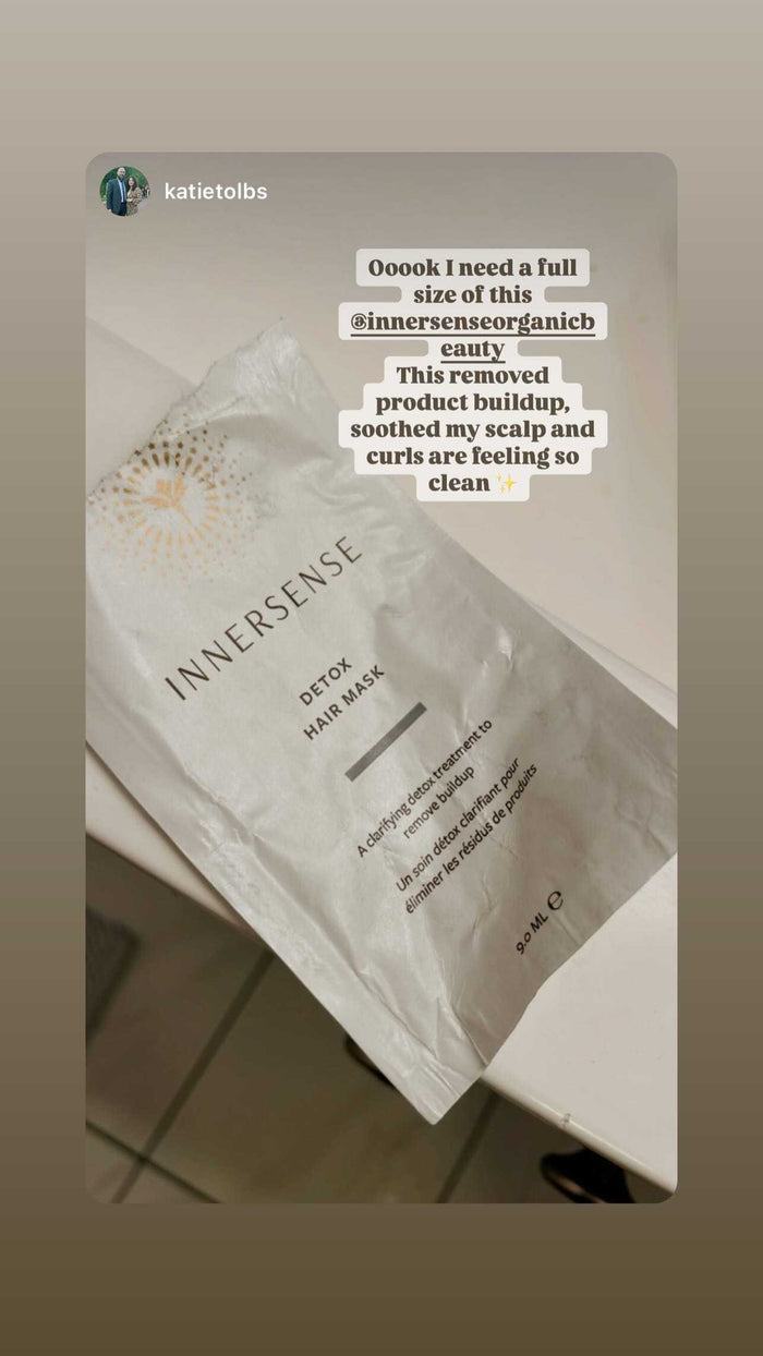 Innersense Detox Hair Mask container with natural detox ingredients for hair buildup removal