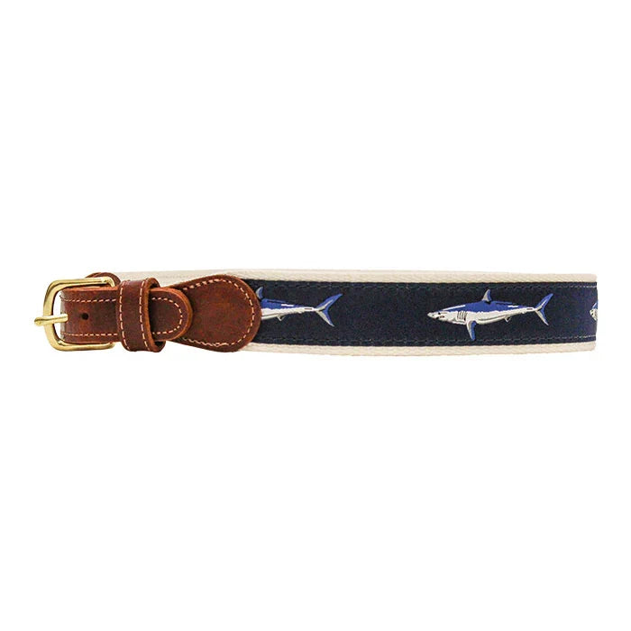 J Bailey Buddy Belt-Mako Shark Navy