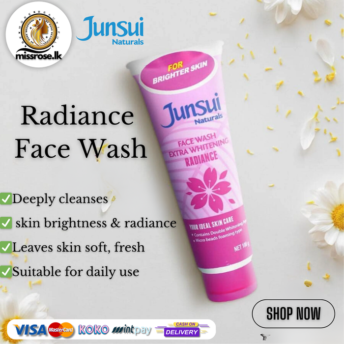 Junsui Naturals Face Wash – Whitening & Radiance 100g