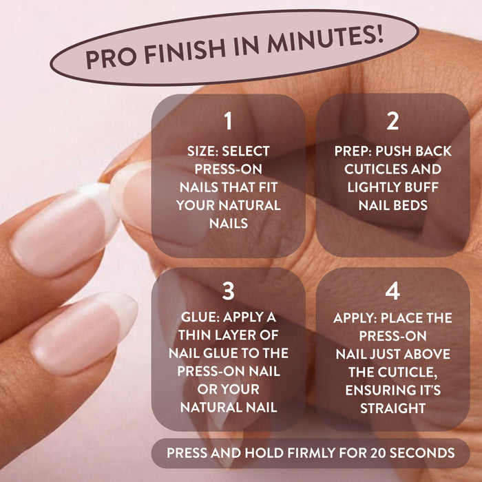 Just Like Hailey Pink Glaze Chrome Press-On Nails