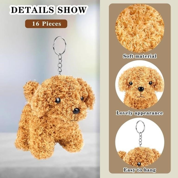 Mini Plush Dog Keychain