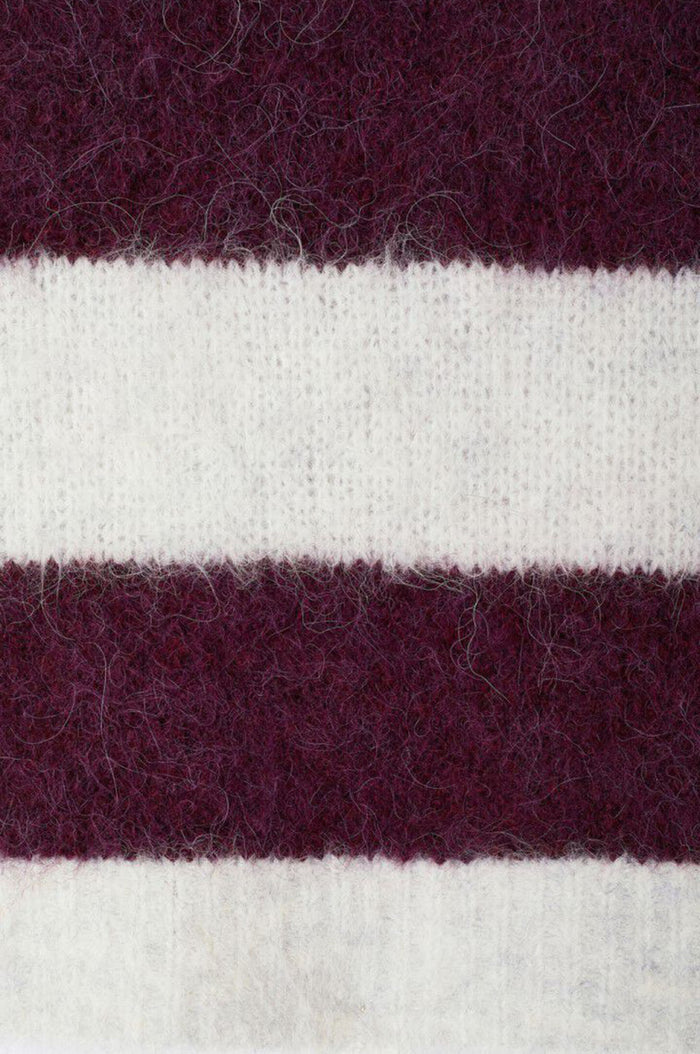 Niby Vest Rayures Cranberry