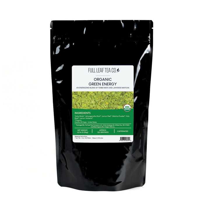 1/2 lb bag of Organic Green Energy by Full Leaf Tea Company