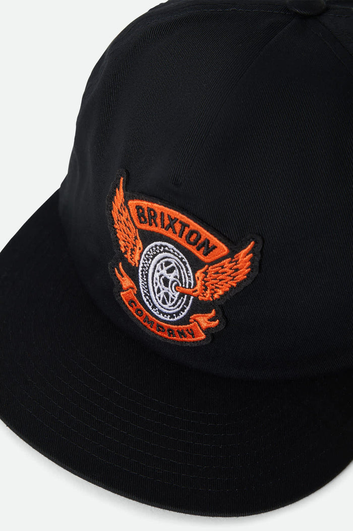 Unisex Payson Snapback in the color Black - Additional Laydown image