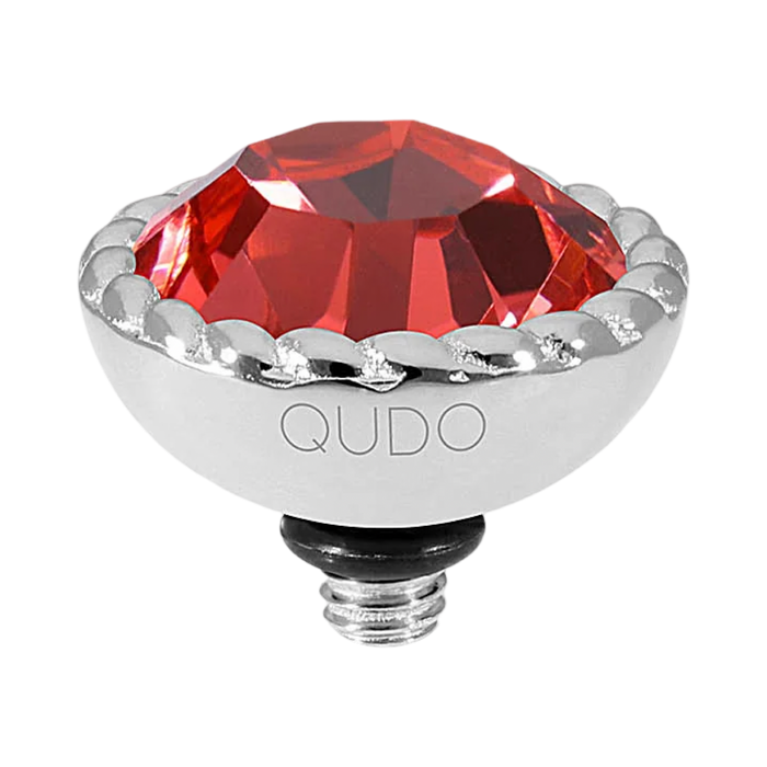 QUDO Bocconi Top Silver | Pink Crystals Collection