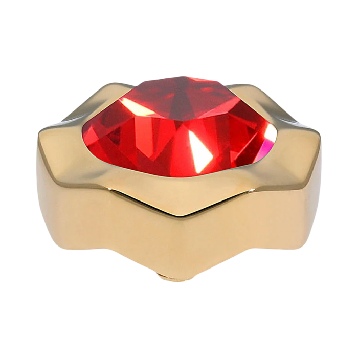 qudo scarlet nemoli top gold red and orange collection swarovski
