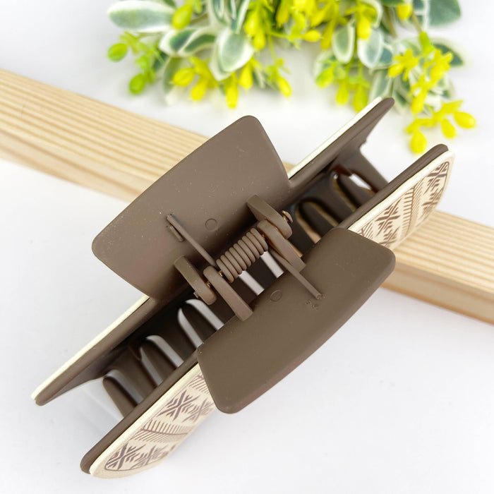 Retro PU simple hair clip for women: A
