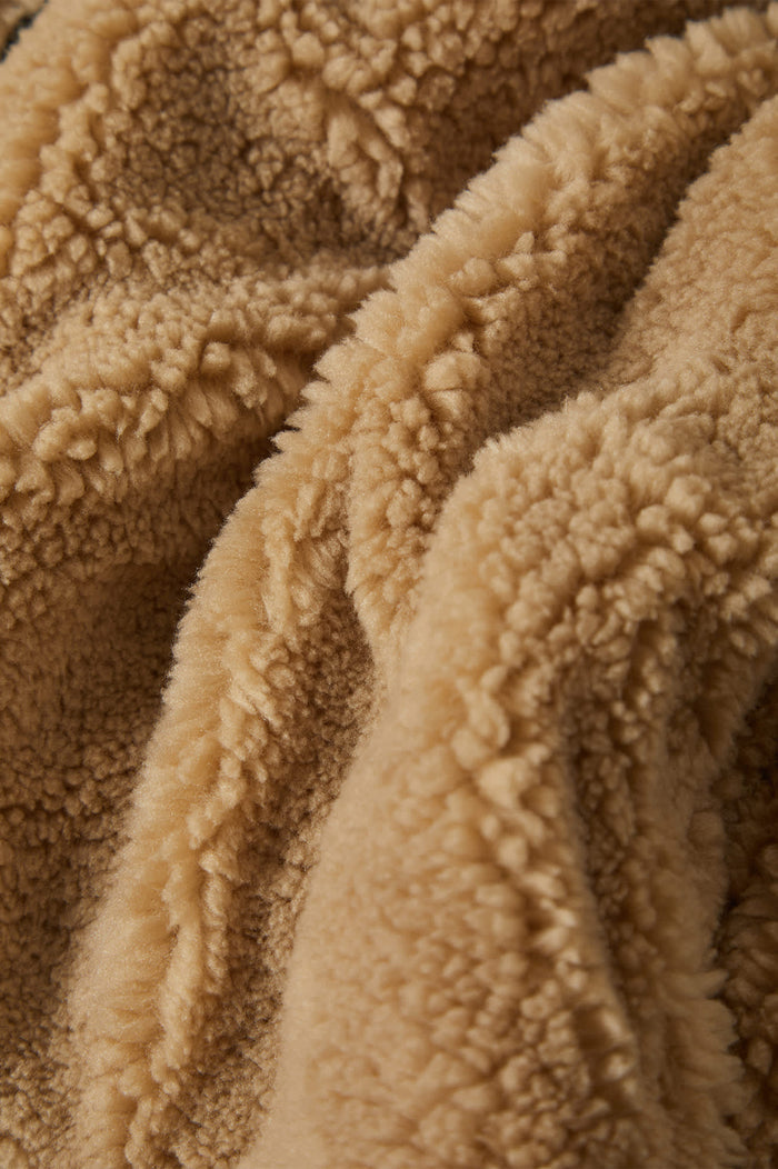 Women's Sherpa Surplus Bomber Jacket in the color Olive Surplus - Additional Laydown image