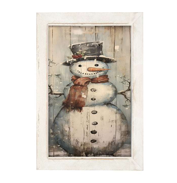 Smiling snowman - Framed art
