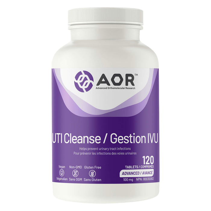 Bottle of AOR UTI Cleanse 120 Tablets