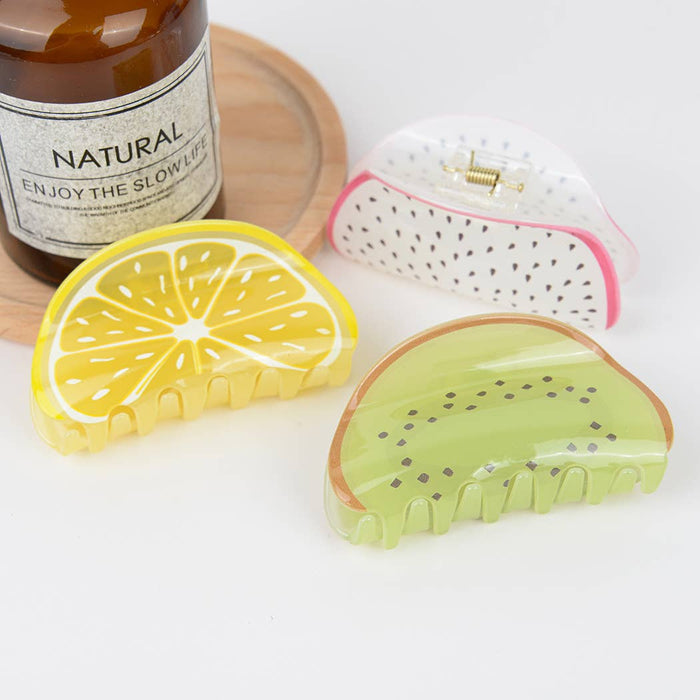 3.34'' Cute Fruit Hair Claw Clips: Kiwi