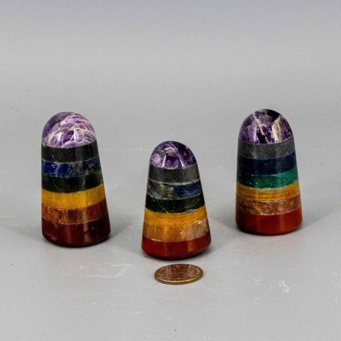 7 Chakras Crystal Pillar Natural Gemstone Full Spectrum