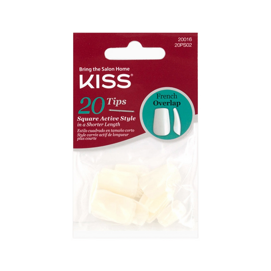 Acrylic Plain Nails French Overlap 20pcs #20PS02