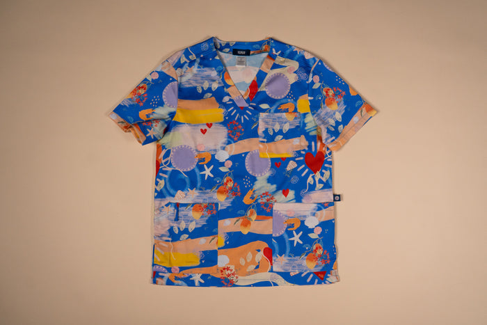 Aussie Xmas Party - Unisex Printed Scrub Top