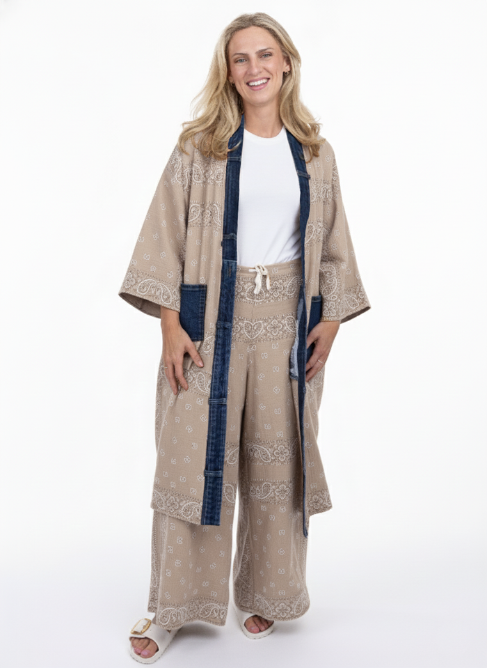 Bandana Long Cardigan