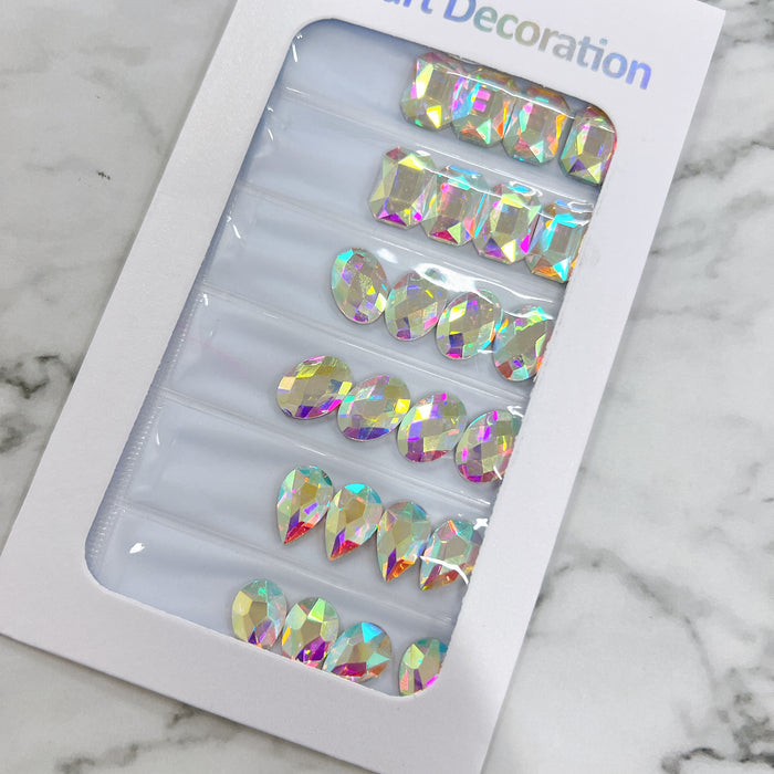 Big Flat Back Rainbow AB Rhinestone