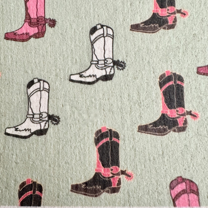 "Boot Scootin" Swedish Dishcloth