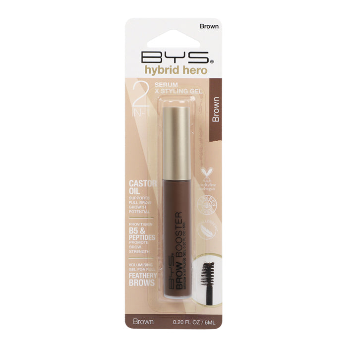 BYS Hybrid Hero Suero estimulador de cejas + gel fijador - Brown