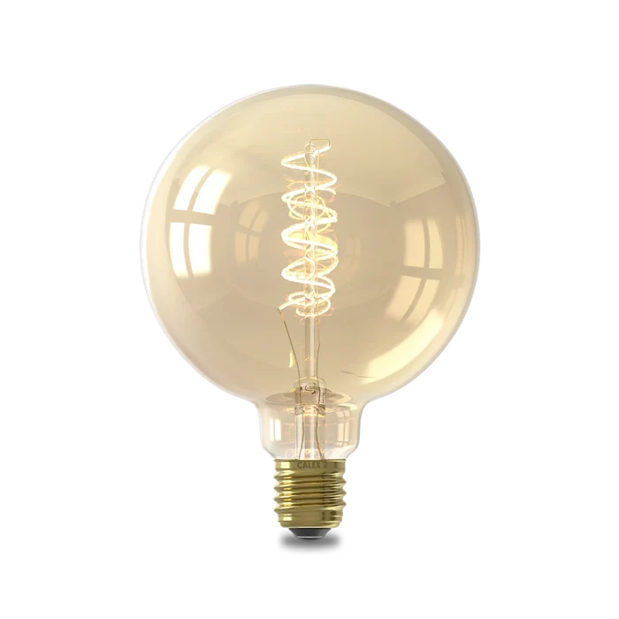 Calex Flex Filament LED Lamp - E27 - G125 - Gold