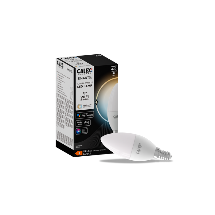 Calex Smart LED Bulb - E14 - B35 - White - 4.9W