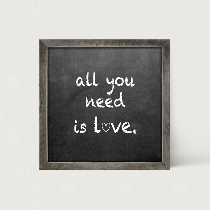 Chalk - All You Need - Framed art