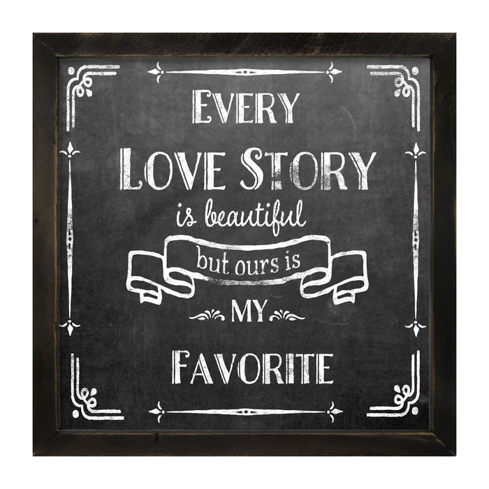 Chalk - Every Love Story - Framed art