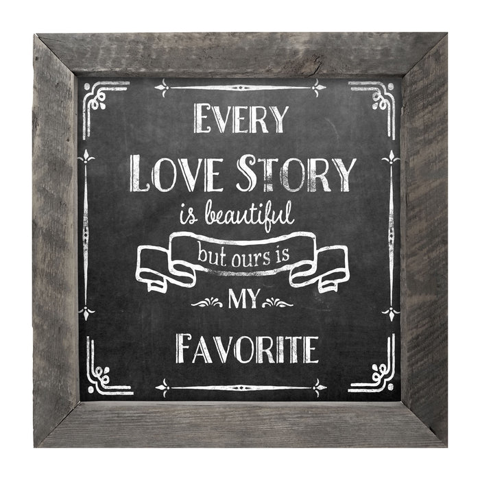 Chalk - Every Love Story - Framed art