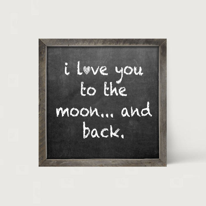 Chalk - I Love You - Framed art