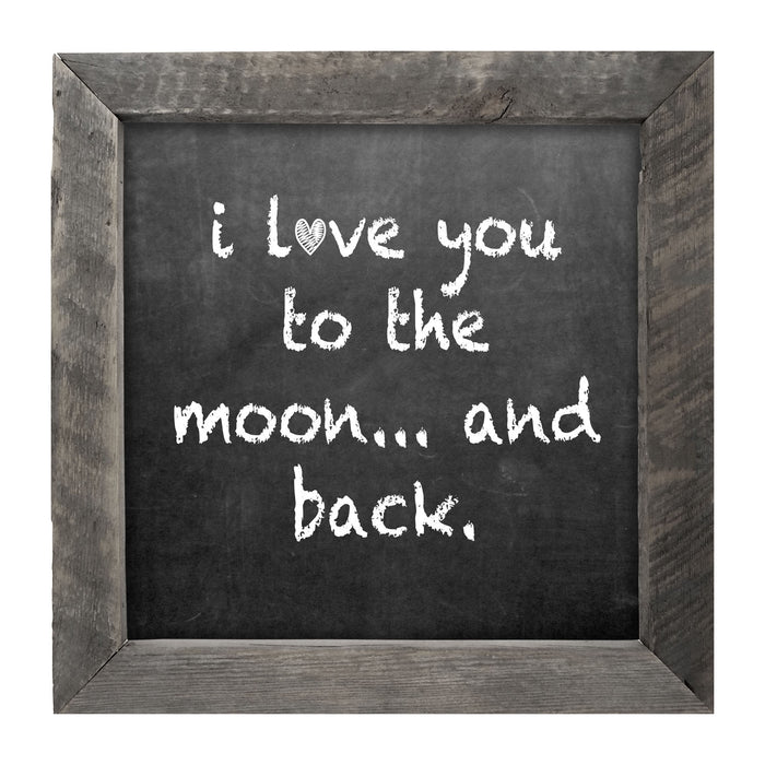 Chalk - I Love You - Framed art