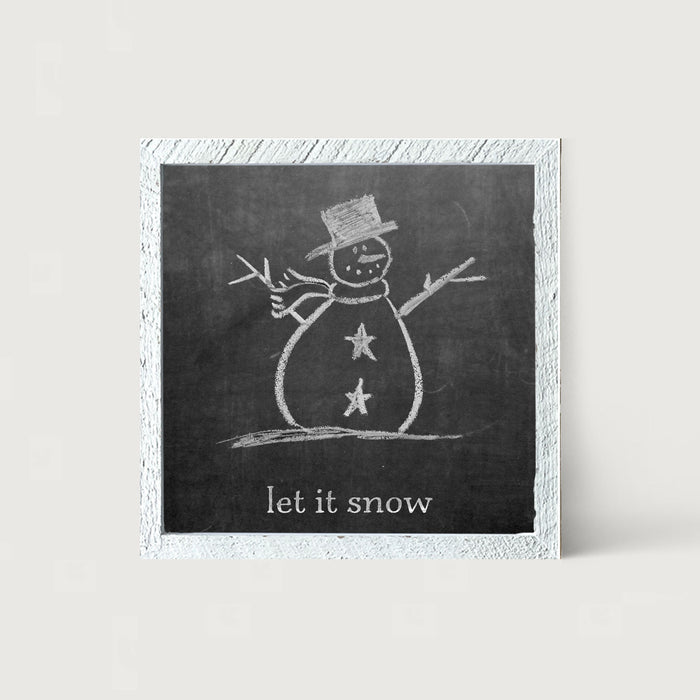 Chalk - Let it Snow - Framed art
