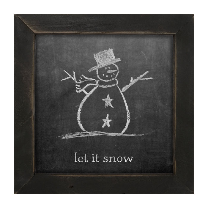 Chalk - Let it Snow - Framed art