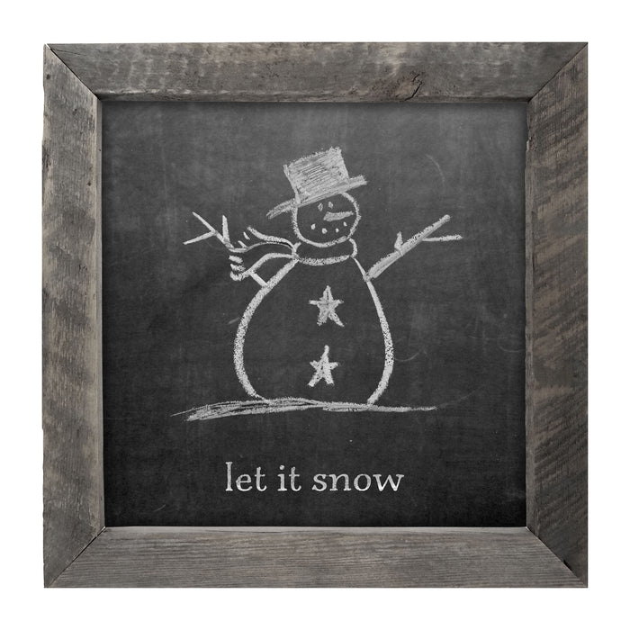 Chalk - Let it Snow - Framed art