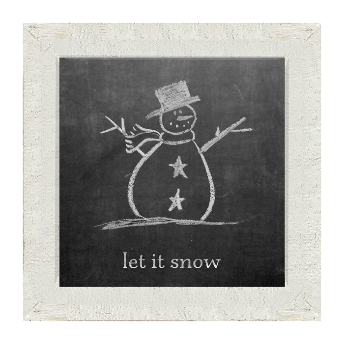 Chalk - Let it Snow - Framed art