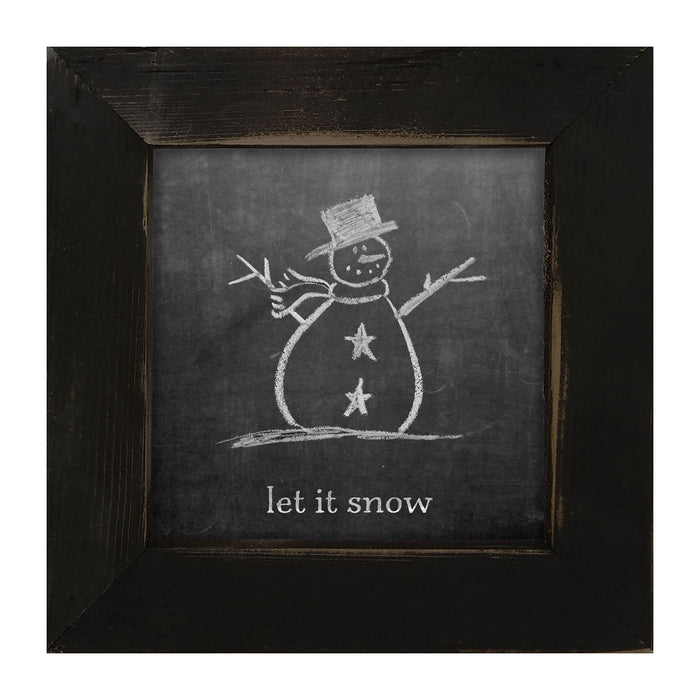 Chalk - Let it Snow - Framed art