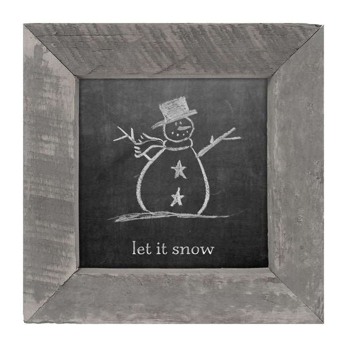 Chalk - Let it Snow - Framed art