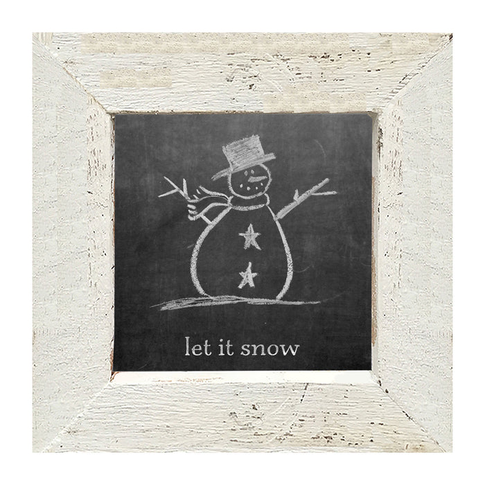 Chalk - Let it Snow - Framed art