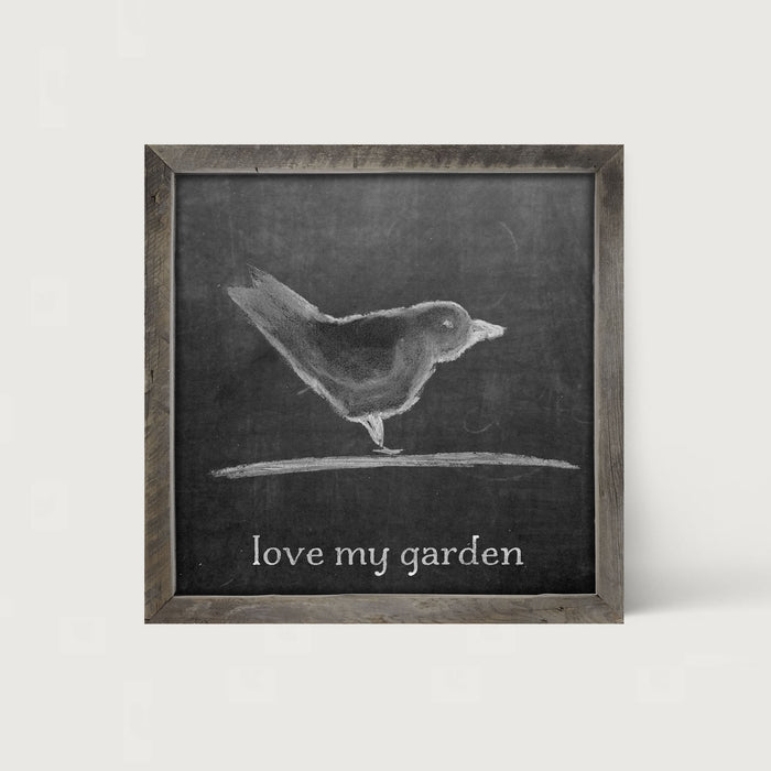 Chalk - Love My Garden - Framed art
